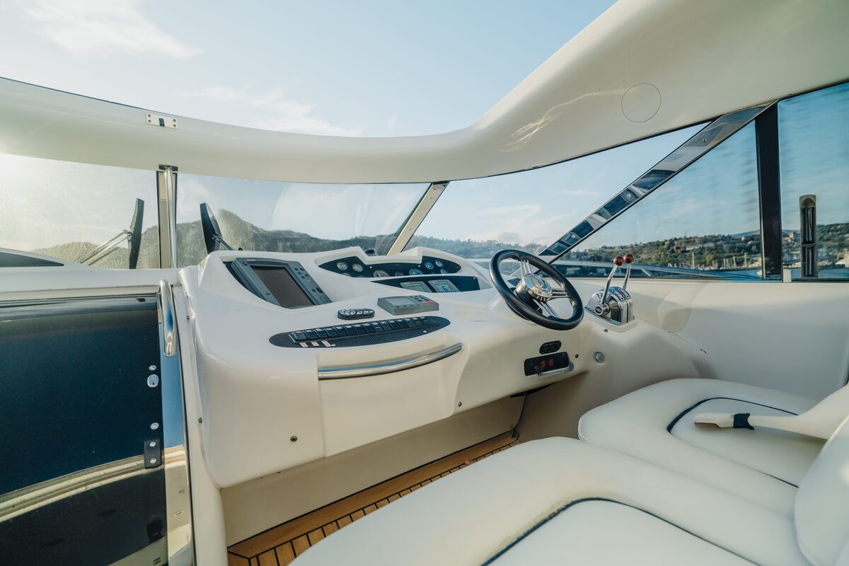 Helm station of Me I Want luxury yacht